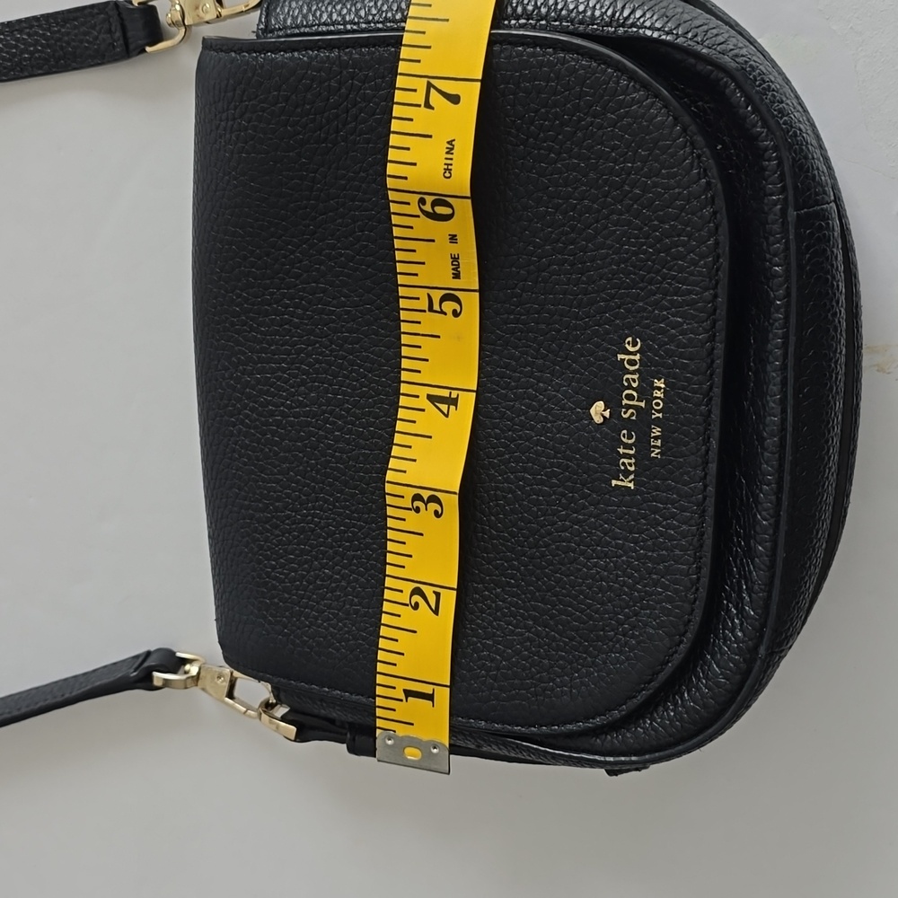 Kate Spade Orchard Street Penelope Pebbled Leather Crossbody Tassel Bag Black - Picture 15 of 16